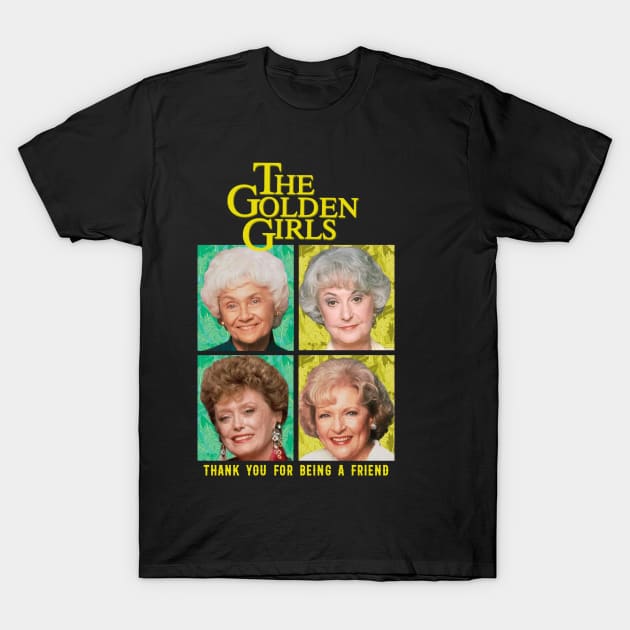 golden moms squad thank you for being a friend T-Shirt by CLOSE THE DOOR PODCAST
